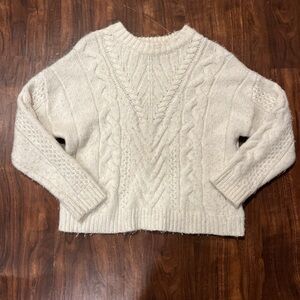 a new day Ivory Cable Knit Sweater